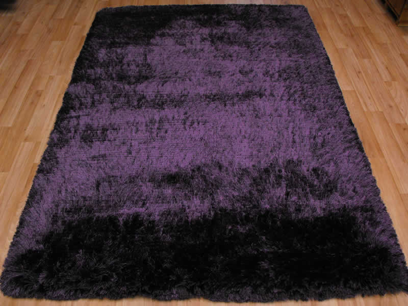 Plush Purple Shaggy Rug - Click Image to Close