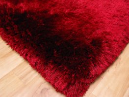 Plush Red Shaggy Rug