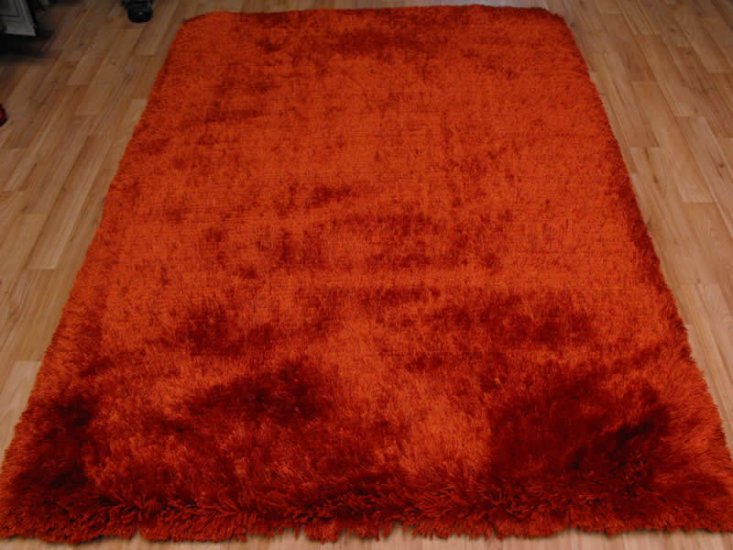 Plush Rust Shaggy Rug