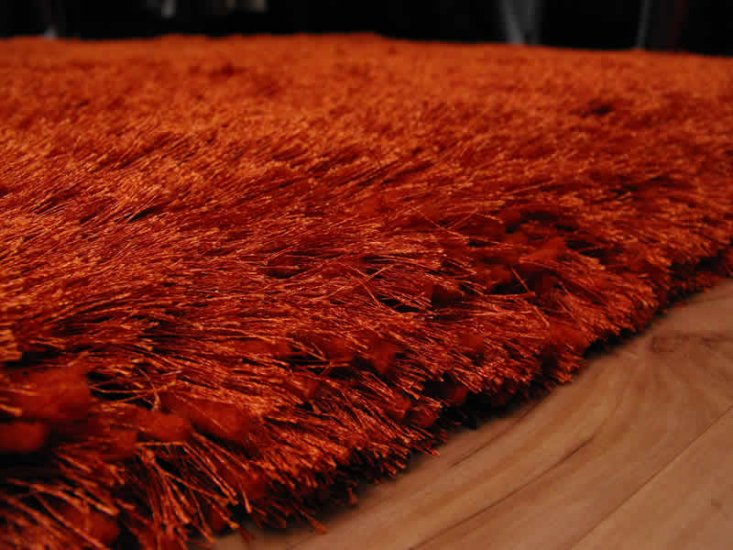 Plush Rust Shaggy Rug