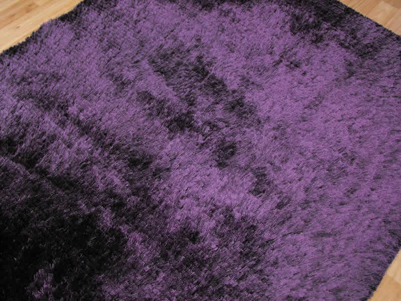 Plush Purple Shaggy Rug - Click Image to Close